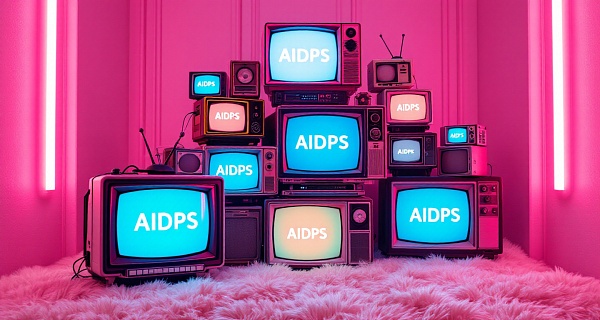 Retro televisions in a feminine studio