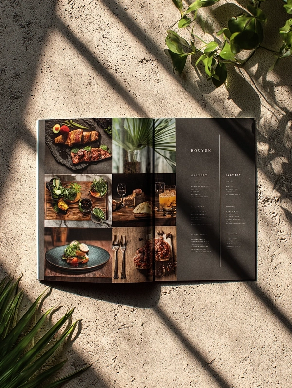 Шаблон меню ресторана с фото