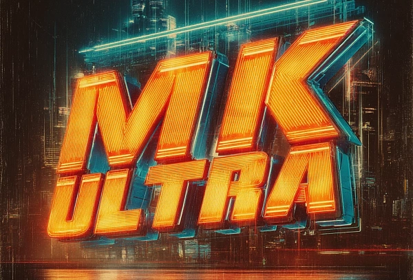 Яркий неоновый 3D текст
