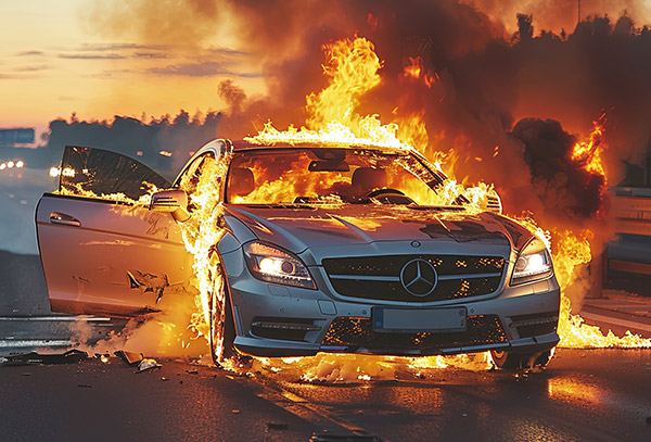 Горящие автомобили