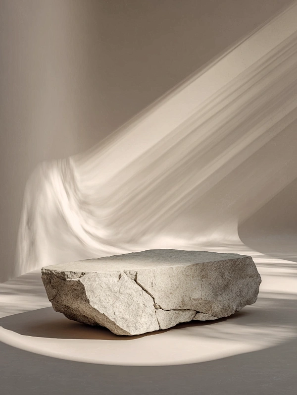 Минималистичный каменный подиум для продукта