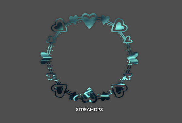Круглая рамка Hearts Shape
