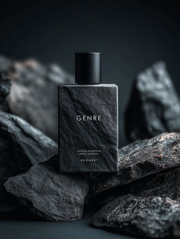 Элегантный черный флакон с камнями