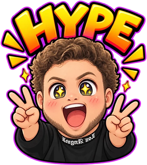 Чиби-эмоут стримера с HYPE