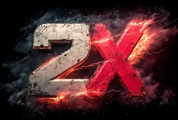Объемный металлический эффект 2X