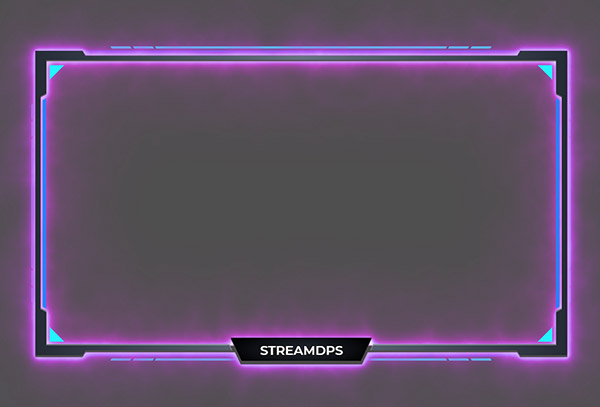 Рамка для вебки S26 purple 16:9 stream overlay (2k)