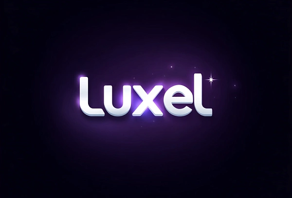 Современный светящийся логотип Luxel