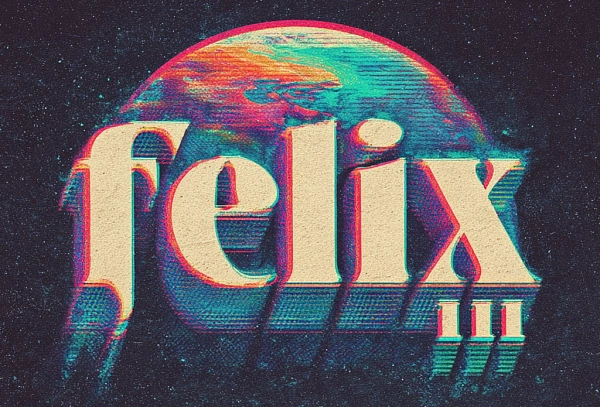 Ретро стиль надписи felix