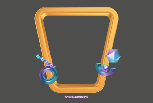 Оформление стрима 3D Golden Gate 2k overlay