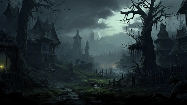 Dark RPG game wallpaper pattern