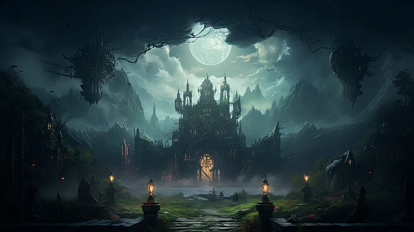 Dark RPG game wallpaper pattern