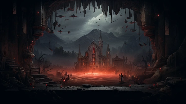 Dark RPG game wallpaper pattern
