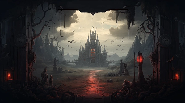 Dark RPG game wallpaper pattern