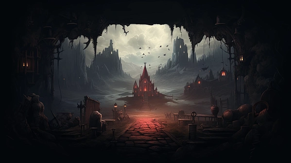 Dark RPG game wallpaper pattern