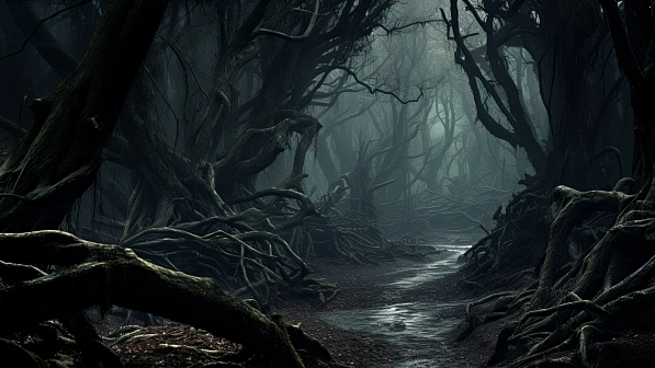 Dark forest background pattern