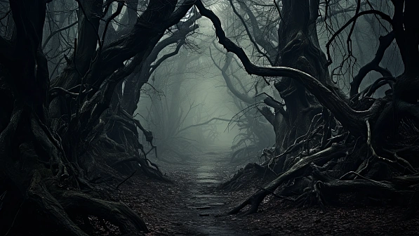 Dark forest background pattern