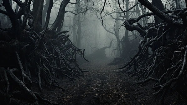 Dark forest background pattern