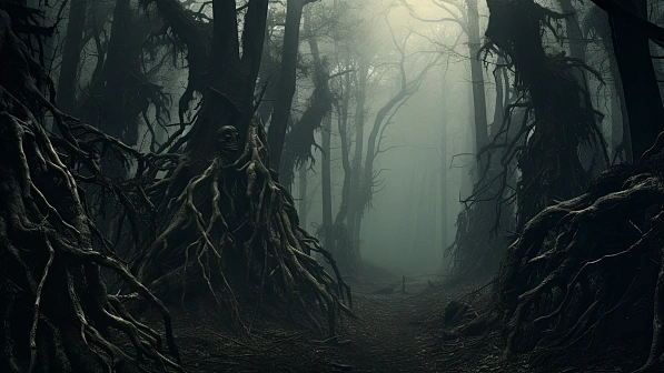 Dark forest background pattern