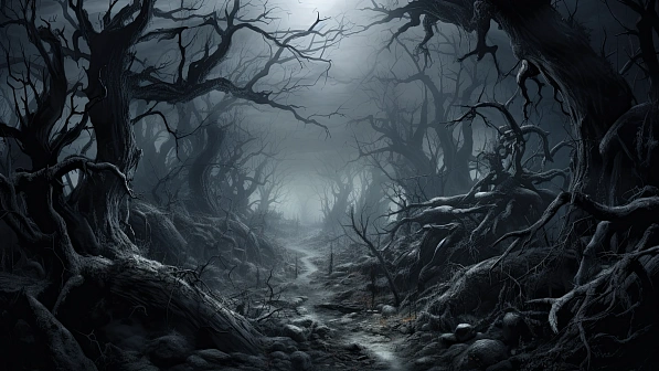 Dark forest background pattern