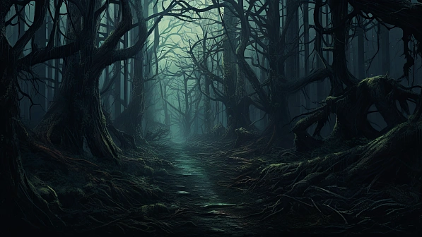 Dark forest background pattern