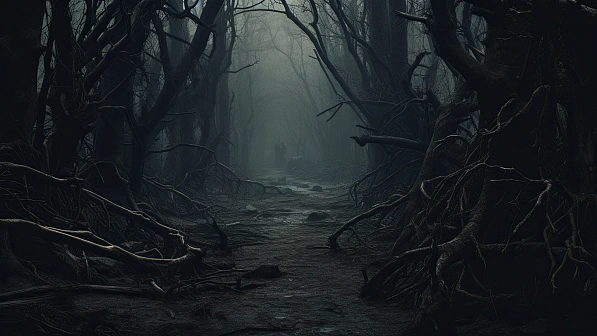 Dark forest background pattern