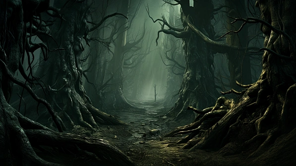 Dark forest background pattern