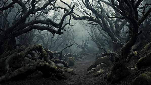 Dark forest background pattern