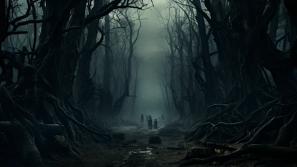 Dark forest background pattern