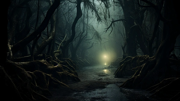 Dark forest background pattern