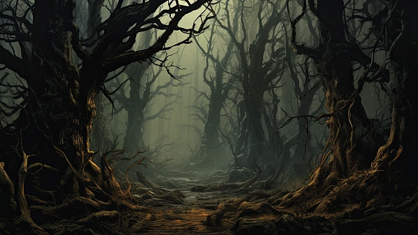 Dark forest background pattern