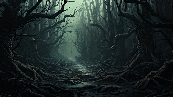 Dark forest background pattern