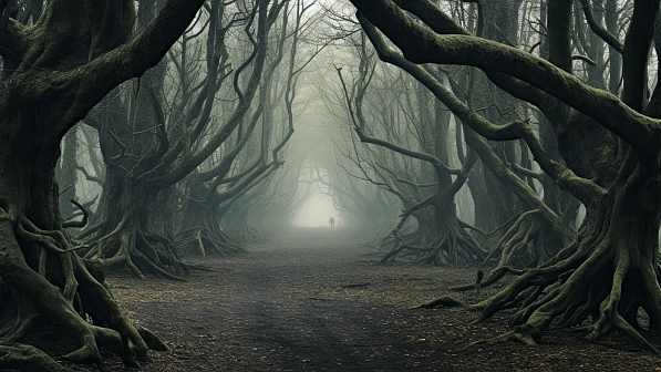 Dark forest background pattern