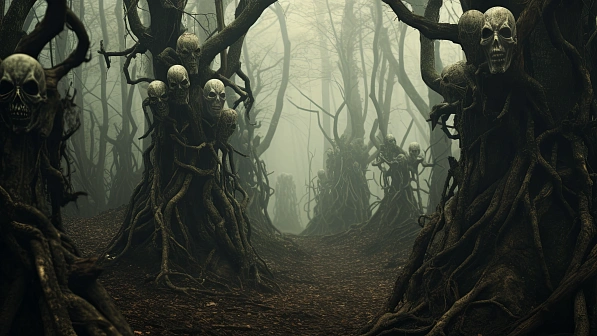 Dark forest background pattern