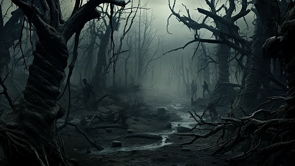 Dark forest background pattern