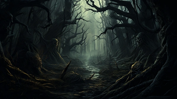 Dark forest background pattern