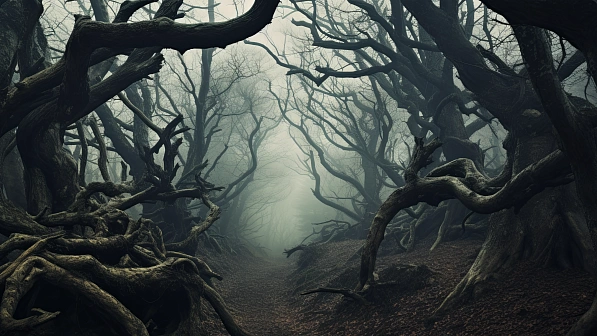 Dark forest background pattern