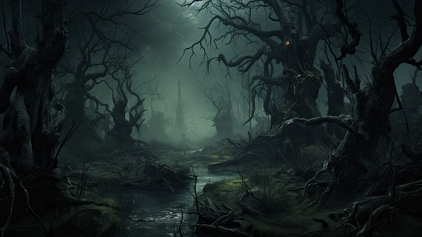 Dark forest background pattern