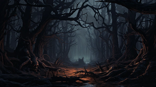 Dark forest background pattern