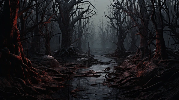 Dark forest background pattern