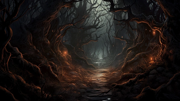 Dark forest background pattern