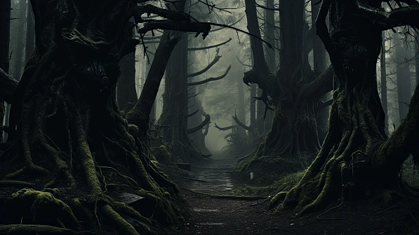 Dark forest background pattern