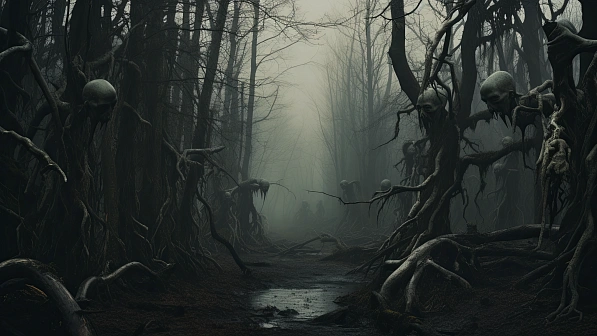 Dark forest background pattern