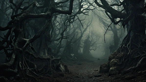 Dark forest background pattern