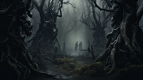 Dark forest background pattern