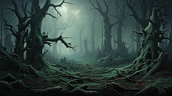 Dark forest background pattern