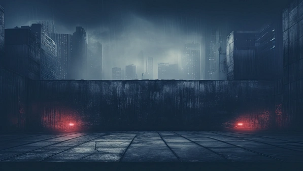Cyberpunk concrete walls pattern
