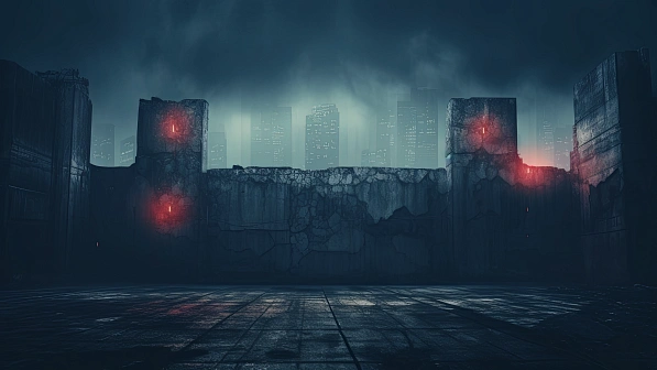 Cyberpunk concrete walls pattern