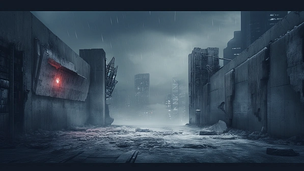 Cyberpunk concrete walls pattern