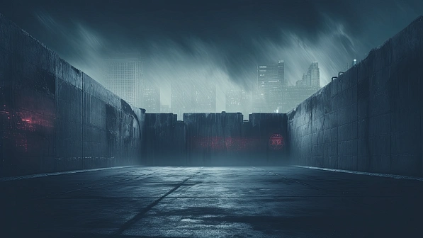 Cyberpunk concrete walls pattern