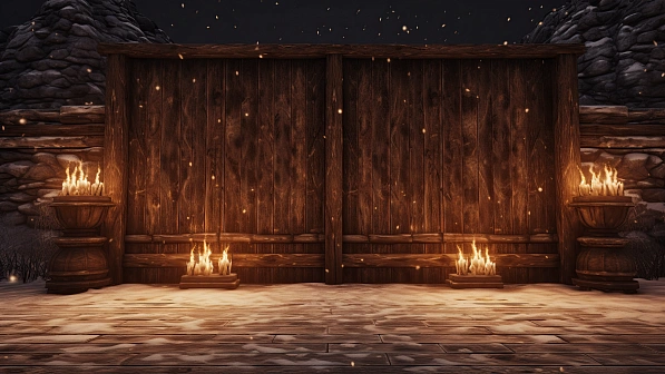 RPG wooden walls and gates pattern